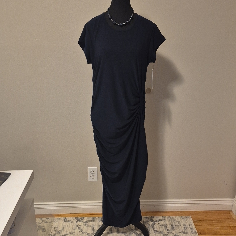 🇨🇦NWT SYMPLI Elegant Navy Blue Revelry Dress US12